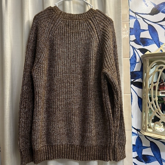 NWOT Men’s Jachs New York Copper Marled Ribbed Crewneck Sweater Size Medium - Picture 7 of 10